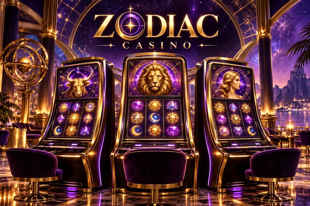 Ilustración: tragamonedas en Zodiac Casino
